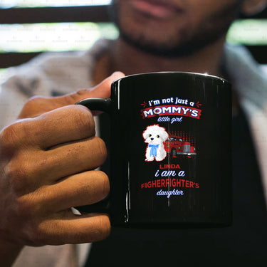 Personalized Dog Gift Idea - I'm Not Just A Mom, I Am Also A Firefighter For Dog Lovers - Black Mug